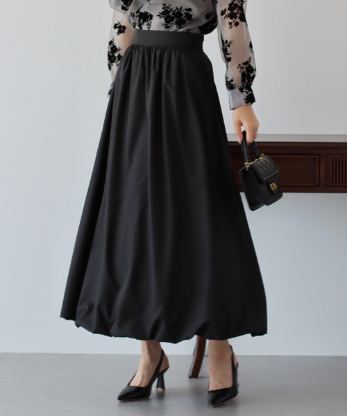 BLUEEAST（ブルーイースト）の「エアリーバルーンスカート（スカート・レディース・グレイッシュベージュ/アイボリー/ブラック・MEDIUM）」の3枚目の写真