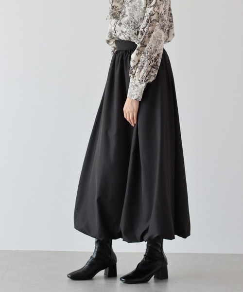 BLUEEAST（ブルーイースト）の「エアリーバルーンスカート（スカート・レディース・グレイッシュベージュ/アイボリー/ブラック・MEDIUM）」の5枚目の写真