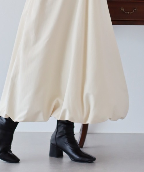 BLUEEAST（ブルーイースト）の「エアリーバルーンスカート（スカート・レディース・グレイッシュベージュ/アイボリー/ブラック・MEDIUM）」の8枚目の写真