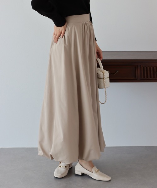 BLUEEAST（ブルーイースト）の「エアリーバルーンスカート（スカート・レディース・グレイッシュベージュ/アイボリー/ブラック・MEDIUM）」の19枚目の写真