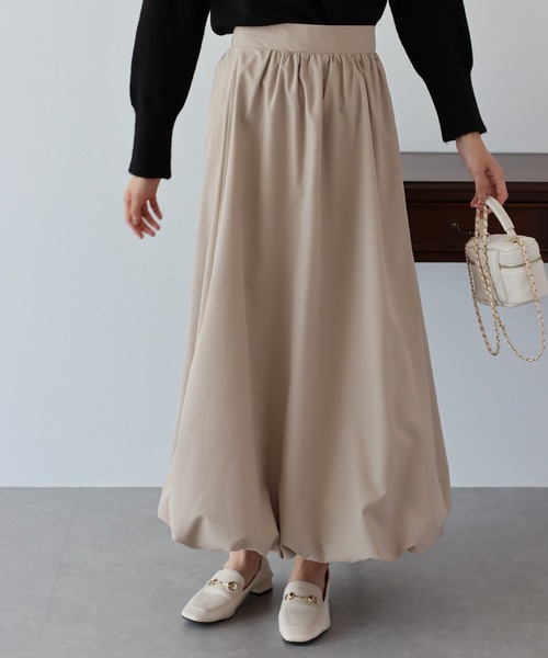 BLUEEAST（ブルーイースト）の「エアリーバルーンスカート（スカート・レディース・グレイッシュベージュ/アイボリー/ブラック・MEDIUM）」の18枚目の写真