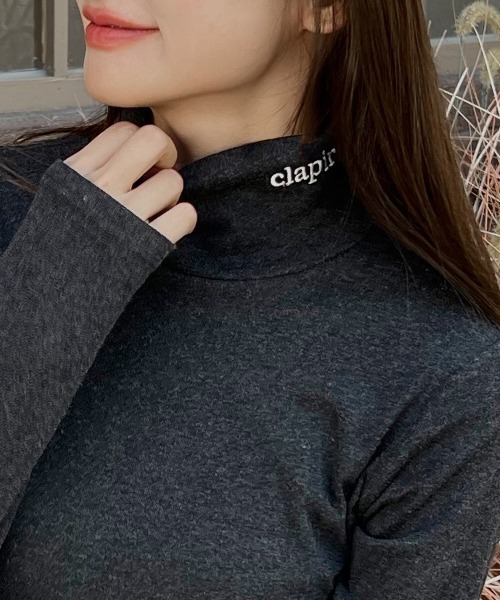 ad thie(アドティエ)の「刺繍ロゴ タートル(Tシャツ/カットソー・レディース・ホワイト系1/ブラウン系1/ホワイト系2/グレー系2/ブラウン系2/ピンク系1/ピンク系2/グレー系1/ブラック系1/ベージュ系2/ベージュ系1/ブラック系2・FREE)」の5枚目の写真