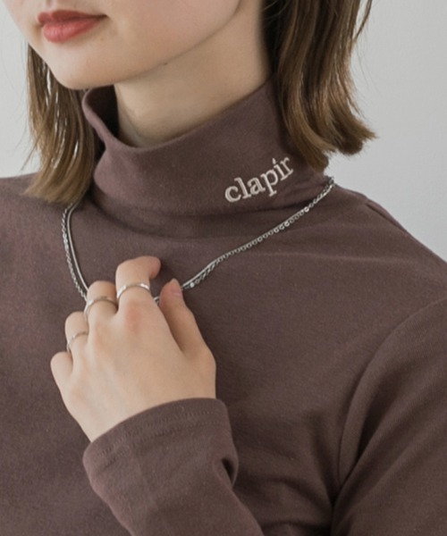 ad thie(アドティエ)の「刺繍ロゴ タートル(Tシャツ/カットソー・レディース・ホワイト系1/ブラウン系1/ホワイト系2/グレー系2/ブラウン系2/ピンク系1/ピンク系2/グレー系1/ブラック系1/ベージュ系2/ベージュ系1/ブラック系2・FREE)」の7枚目の写真