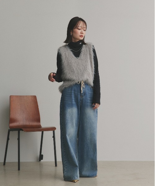 ad thie(アドティエ)の「刺繍ロゴ タートル(Tシャツ/カットソー・レディース・ホワイト系1/ブラウン系1/ホワイト系2/グレー系2/ブラウン系2/ピンク系1/ピンク系2/グレー系1/ブラック系1/ベージュ系2/ベージュ系1/ブラック系2・FREE)」の14枚目の写真
