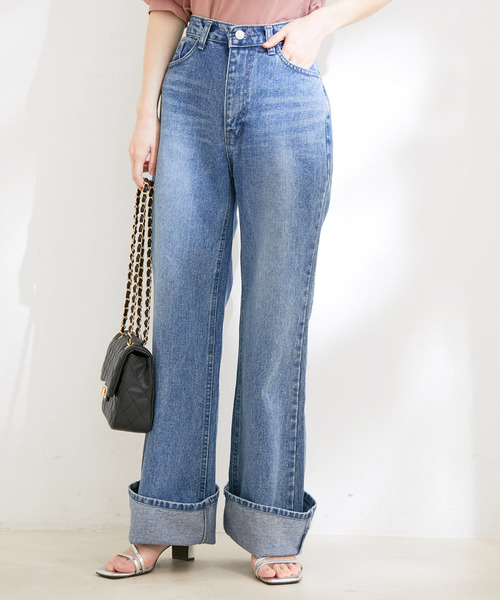 VIS(ビス)の「【WEBE限定】【洗える】ワイドデニムパンツ(デニムパンツ・レディース・ブルー系その他4・M/S)」の1枚目の写真