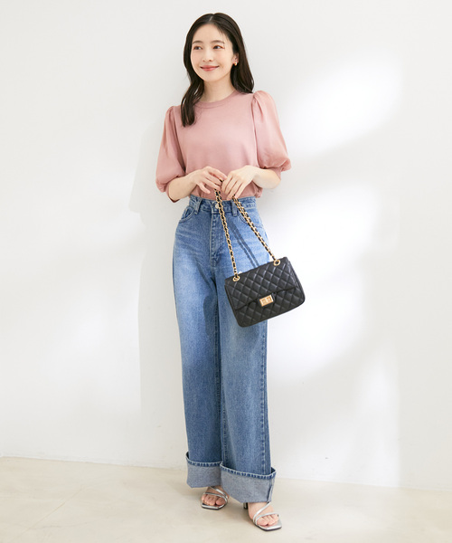 VIS(ビス)の「【WEBE限定】【洗える】ワイドデニムパンツ(デニムパンツ・レディース・ブルー系その他4・M/S)」の4枚目の写真
