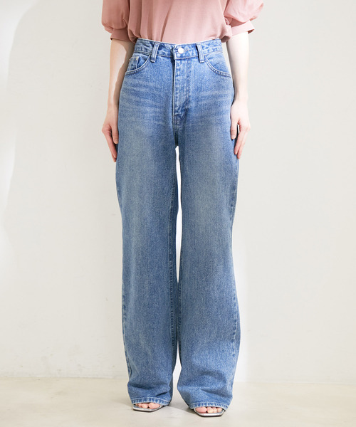 VIS(ビス)の「【WEBE限定】【洗える】ワイドデニムパンツ(デニムパンツ・レディース・ブルー系その他4・M/S)」の5枚目の写真