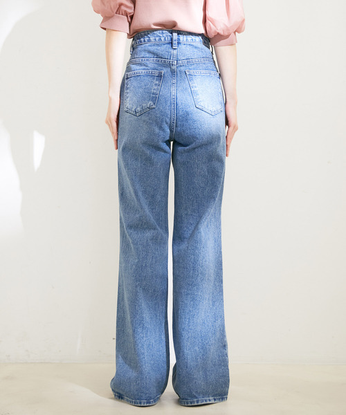VIS(ビス)の「【WEBE限定】【洗える】ワイドデニムパンツ(デニムパンツ・レディース・ブルー系その他4・M/S)」の7枚目の写真
