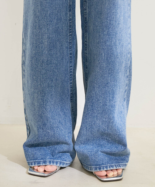 VIS(ビス)の「【WEBE限定】【洗える】ワイドデニムパンツ(デニムパンツ・レディース・ブルー系その他4・M/S)」の12枚目の写真