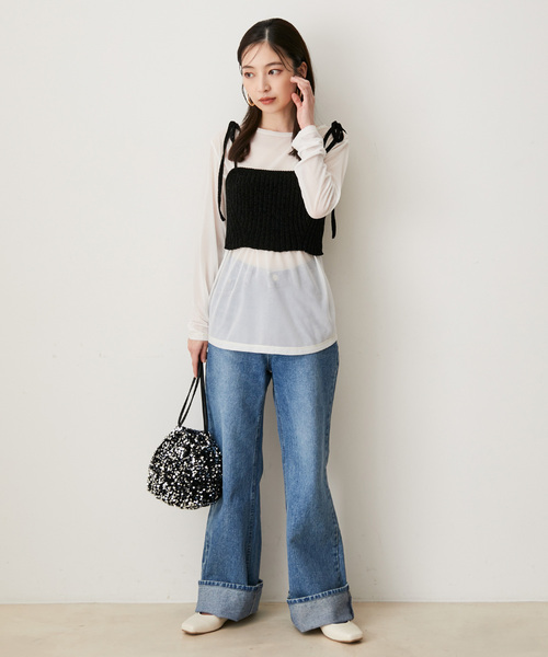 VIS(ビス)の「【WEBE限定】【洗える】ワイドデニムパンツ(デニムパンツ・レディース・ブルー系その他4・M/S)」の14枚目の写真