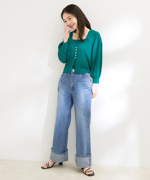 VIS(ビス)の「【WEBE限定】【洗える】ワイドデニムパンツ(デニムパンツ・レディース・ブルー系その他4・M/S)」の15枚目の写真