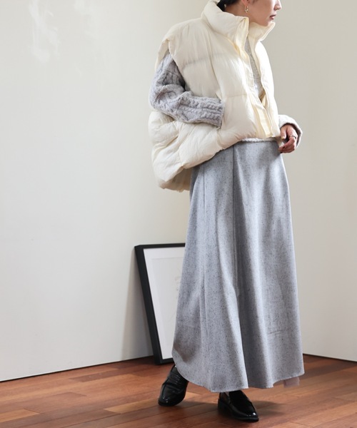 ULEULA(ウルア)の「スタンドエコダウンベスト(ダウンベスト・レディース・ブラック/グレー/アイボリー・FREE)」の21枚目の写真