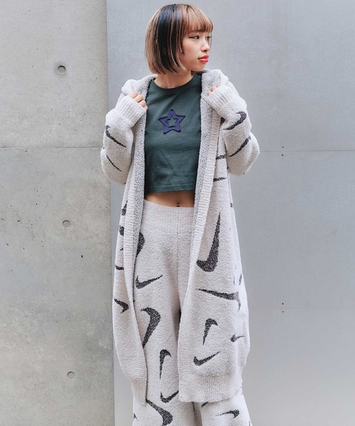 NIKE(ナイキ)の「NIKE Women's Loose Long Knit Cardigan / ナイキ ウィメンズ ルーズ ロング ニット カーディガン 【SP】(カーディガン/ボレロ・レディース・グレー・S/L/M)」の6枚目の写真