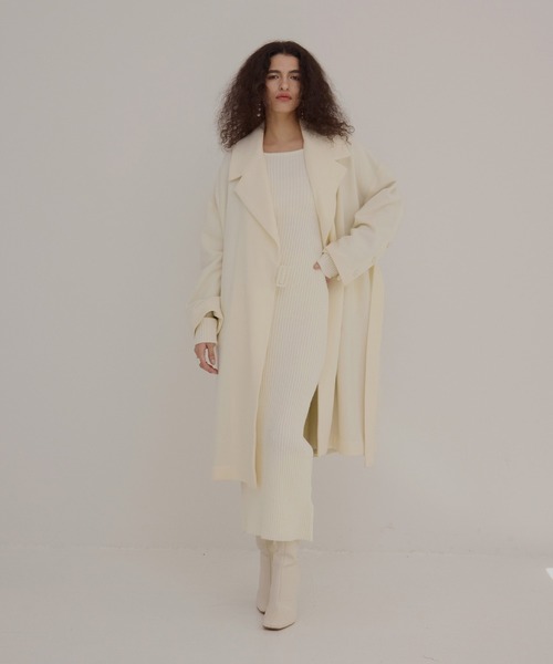 セール】Melton Wool Gown Coat（その他アウター）｜MIELI INVARIANT