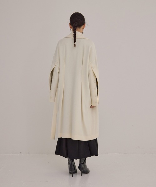 MIELI INVARIANT＊Melton Wool Gown Coat MIELI INVARIAN MIELI INVARIANT＊Melton Wool Gown Coat MIELI