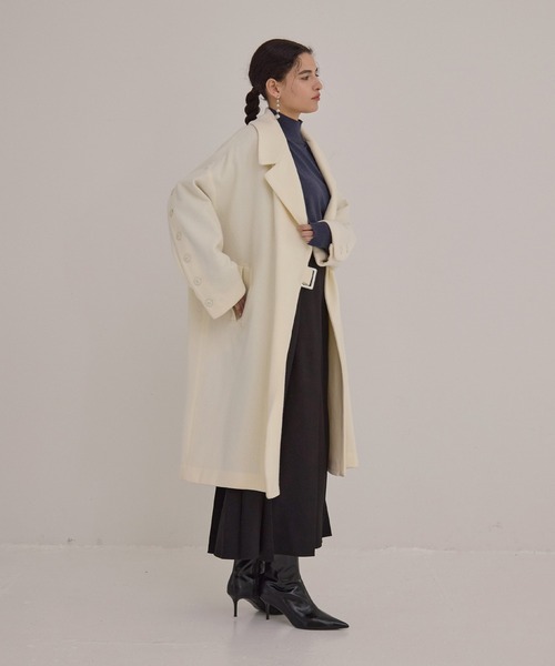 MIELI INVARIANT＊Melton Wool Gown Coat MIELI INVARIANT（ミエリインヴァリアント）の「Melton Wool Gown Coat