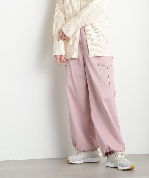 N.（N. Natural Beauty Basic）（エヌエヌナチュラルビューティーベーシック）の「◆アウトポケットパラシュートパンツ（その他パンツ・レディース・ブラック/ベージュ/ピンク・MEDIUM）」の4枚目の写真