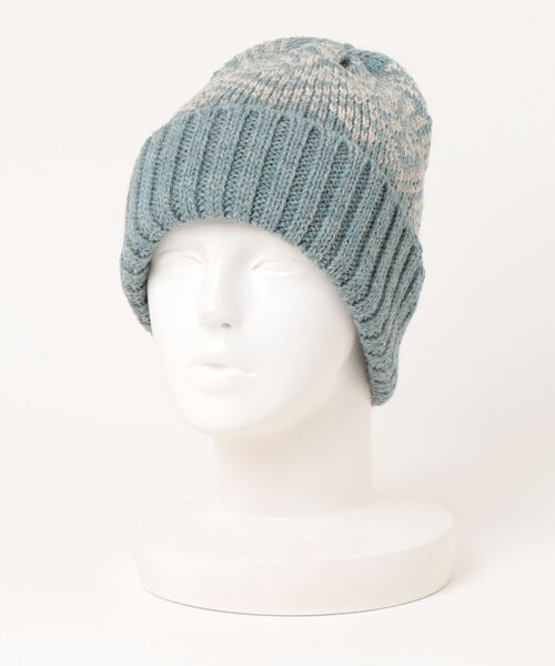 go slow caravan(ゴースローキャラバン)の「HIGHLAND2000/ハイランドトゥーサウザンド BW Snowflake Bobcap(ニットキャップ/ビーニー・レディース・チャコールグレー/ブルー系その他/グリーン・FREE)」の11枚目の写真