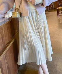 プリーツニットスカート