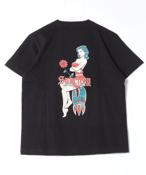 Subciety（サブサエティ）の「Pinup TEE（Tシャツ/カットソー・メンズ・ブラック/アッシュ/ホワイト/グリーン・SMALL/MEDIUM/LARGE/X-LARGE/XX-LARGE）」の5枚目の写真