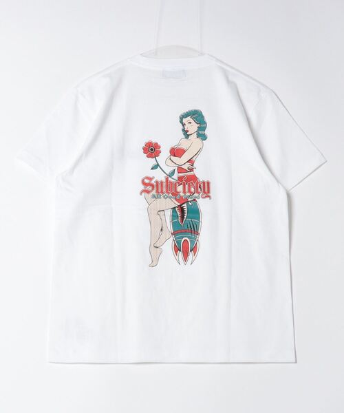 Subciety（サブサエティ）の「Pinup TEE（Tシャツ/カットソー・メンズ・ブラック/アッシュ/ホワイト/グリーン・SMALL/MEDIUM/LARGE/X-LARGE/XX-LARGE）」の7枚目の写真