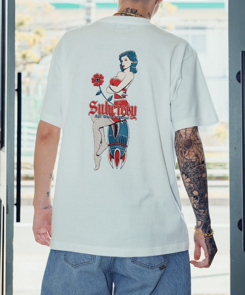 Subciety（サブサエティ）の「Pinup TEE（Tシャツ/カットソー・メンズ・ブラック/アッシュ/ホワイト/グリーン・SMALL/MEDIUM/LARGE/X-LARGE/XX-LARGE）」の2枚目の写真