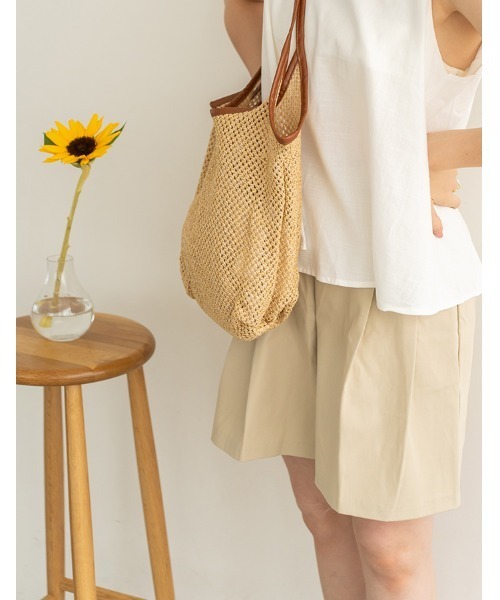 chocomee(チョコミー)の「2tucks chino half pants(その他パンツ・レディース・ベージュ/ホワイト・FREE)」の8枚目の写真