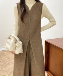 ABITOKYO | スキッパネックワイドシルエットオールインワン(サロペット/オーバーオール)