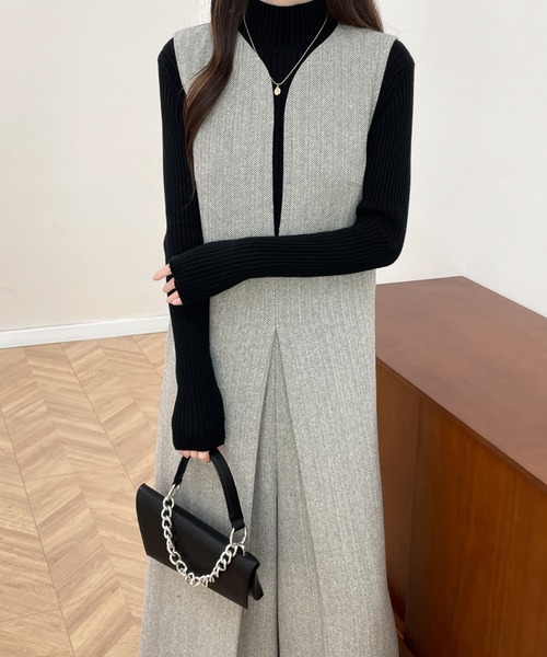 ABITOKYO（アビトーキョー）の「スキッパネックワイドシルエットオールインワン（サロペット/オーバーオール・レディース・ブラック/ブラウン/グレー・S/M/L）」の11枚目の写真