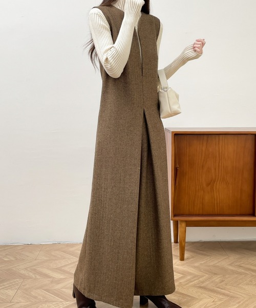 ABITOKYO（アビトーキョー）の「スキッパネックワイドシルエットオールインワン（サロペット/オーバーオール・レディース・ブラック/ブラウン/グレー・S/M/L）」の21枚目の写真