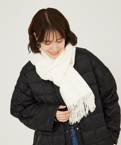 abahouse mavie（アバハウスマヴィ）の「ふわふわ無地ストール（ストール/ショール・レディース・オフホワイト/ラベンダー/ブルー/グレー/モカ・フリー）」の6枚目の写真