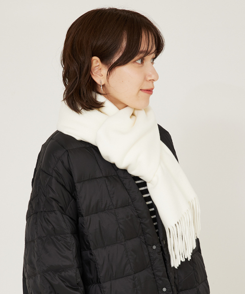 abahouse mavie（アバハウスマヴィ）の「ふわふわ無地ストール（ストール/ショール・レディース・オフホワイト/ラベンダー/ブルー/グレー/モカ・フリー）」の7枚目の写真