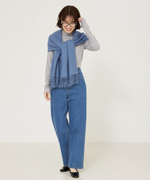 abahouse mavie（アバハウスマヴィ）の「ふわふわ無地ストール（ストール/ショール・レディース・オフホワイト/ラベンダー/ブルー/グレー/モカ・フリー）」の11枚目の写真