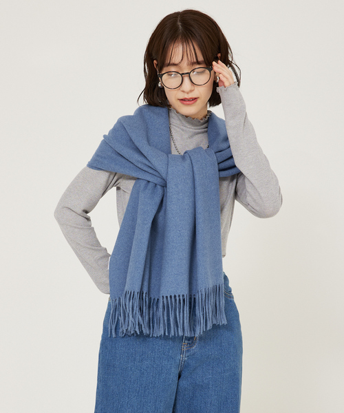 abahouse mavie（アバハウスマヴィ）の「ふわふわ無地ストール（ストール/ショール・レディース・オフホワイト/ラベンダー/ブルー/グレー/モカ・フリー）」の12枚目の写真