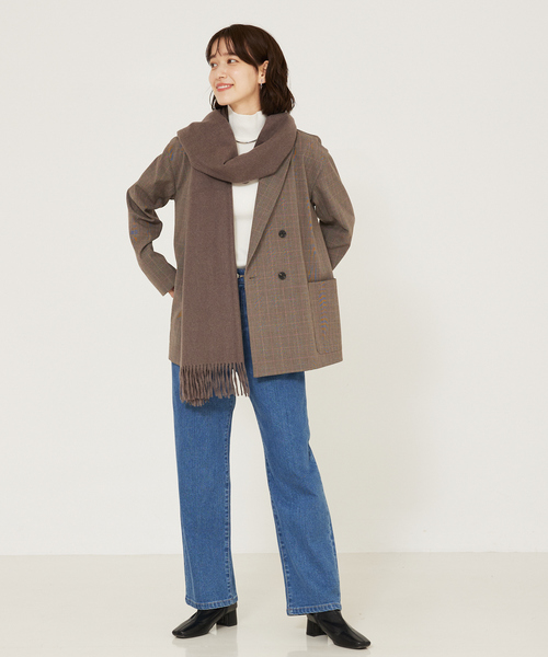 abahouse mavie（アバハウスマヴィ）の「ふわふわ無地ストール（ストール/ショール・レディース・オフホワイト/ラベンダー/ブルー/グレー/モカ・フリー）」の21枚目の写真