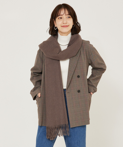 abahouse mavie（アバハウスマヴィ）の「ふわふわ無地ストール（ストール/ショール・レディース・オフホワイト/ラベンダー/ブルー/グレー/モカ・フリー）」の22枚目の写真