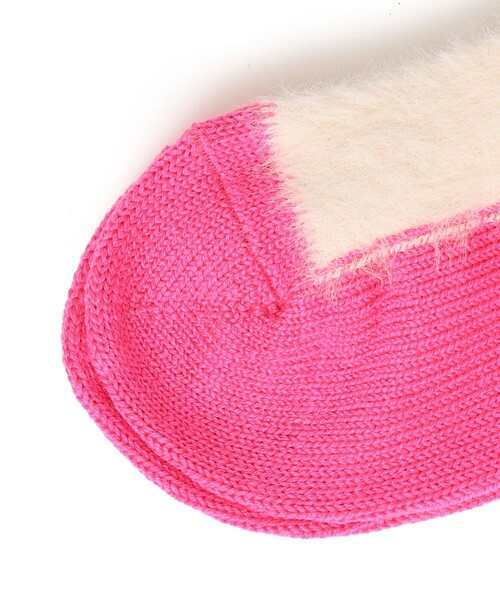 Tricote（トリコテ）の「TRICOTE:ミンキー シャギー ソックス（ソックス/靴下・レディース・ブラック/オフホワイト・ONE SIZE）」の5枚目の写真