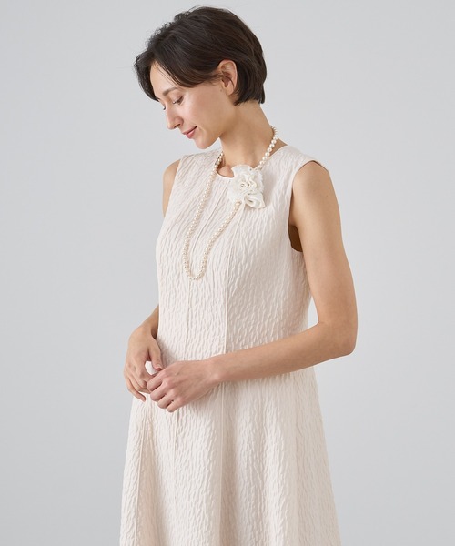 ANAYI（アナイ）の「ふくれジャガードノースリーブフレア ワンピース