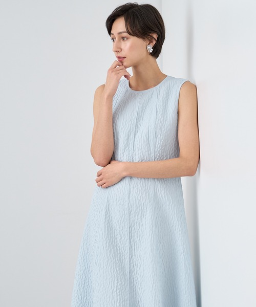 ANAYI（アナイ）の「ふくれジャガードノースリーブフレア ワンピース