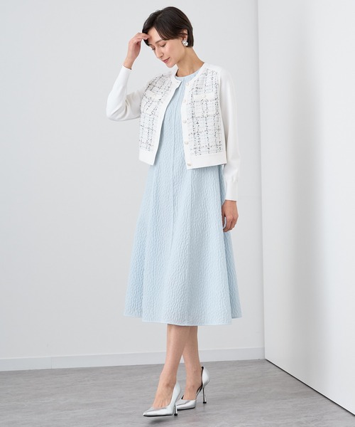 ANAYI（アナイ）の「ふくれジャガードノースリーブフレア