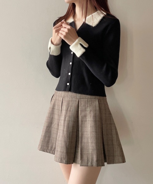 one way(ワンウェイ)の「フェザーポロ襟ニット(ニット/セーター・レディース・ホワイト/ブラック/グレー/ピンク・FREE)」の10枚目の写真