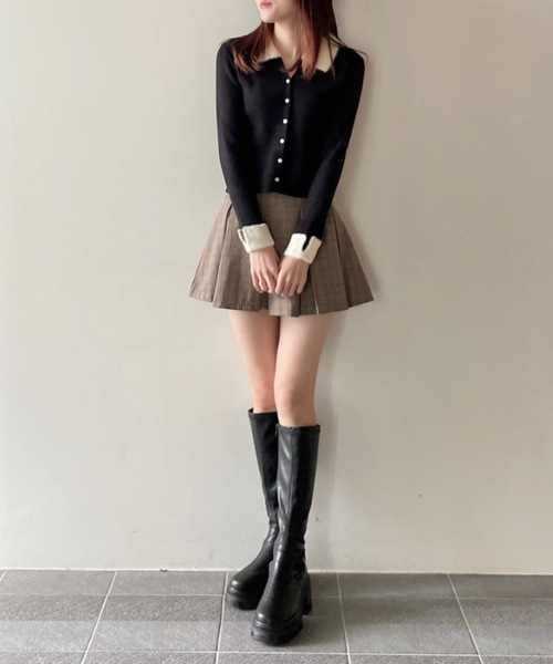 one way(ワンウェイ)の「フェザーポロ襟ニット(ニット/セーター・レディース・ホワイト/ブラック/グレー/ピンク・FREE)」の13枚目の写真