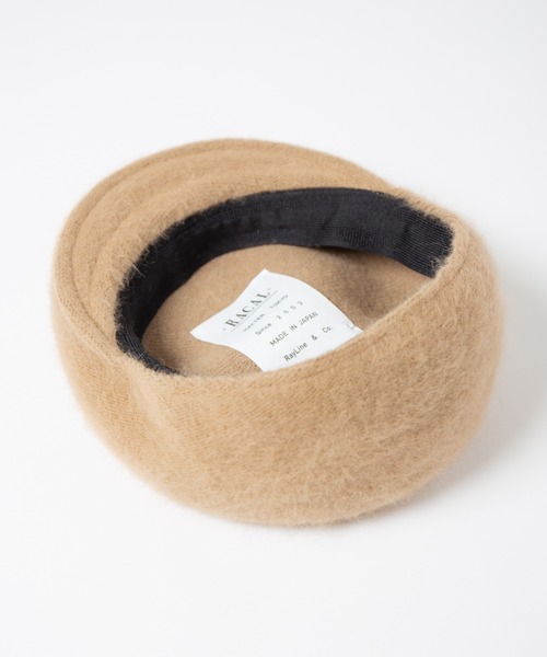 RACAL（ラカル）の「Angola Knit Hunting / アンゴラニットハンチング（ハンチング/ベレー帽・メンズ・ブラック/チャコールグレー・LARGE/MEDIUM）」の7枚目の写真