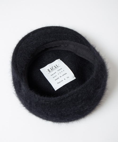 RACAL（ラカル）の「Angola Knit Hunting / アンゴラニットハンチング（ハンチング/ベレー帽・メンズ・ブラック/チャコールグレー・LARGE/MEDIUM）」の12枚目の写真