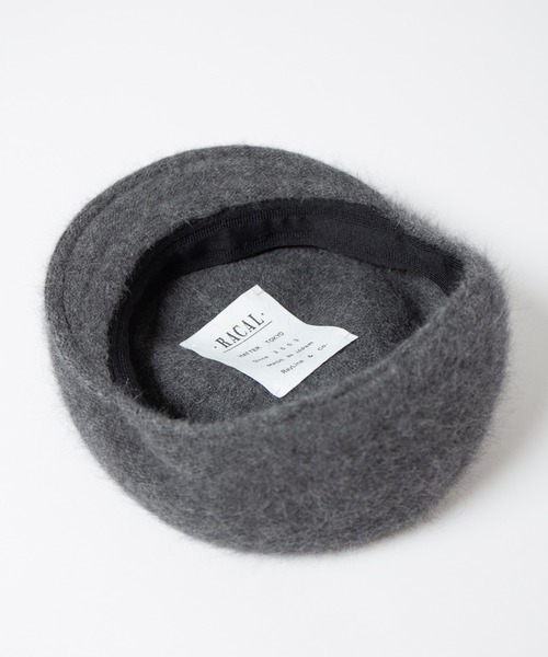 RACAL（ラカル）の「Angola Knit Hunting / アンゴラニットハンチング（ハンチング/ベレー帽・メンズ・ブラック/チャコールグレー・LARGE/MEDIUM）」の14枚目の写真