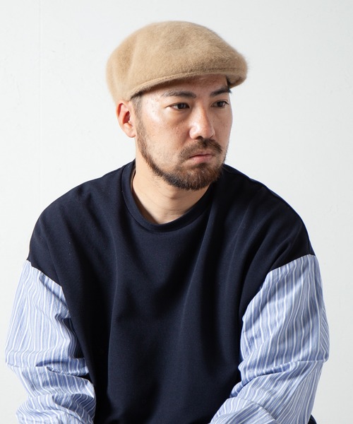 RACAL（ラカル）の「Angola Knit Hunting / アンゴラニットハンチング（ハンチング/ベレー帽・メンズ・ブラック/チャコールグレー・LARGE/MEDIUM）」の19枚目の写真