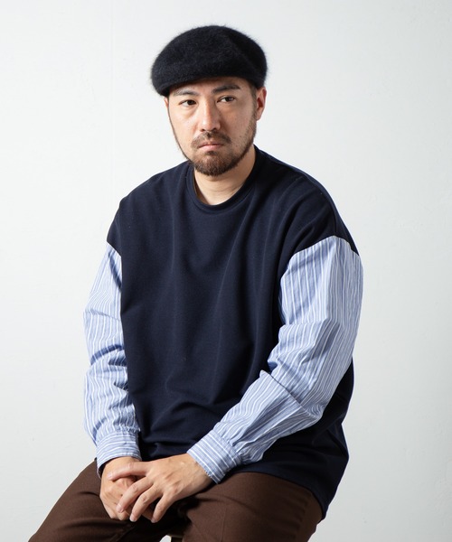 RACAL（ラカル）の「Angola Knit Hunting / アンゴラニットハンチング（ハンチング/ベレー帽・メンズ・ブラック/チャコールグレー・LARGE/MEDIUM）」の21枚目の写真