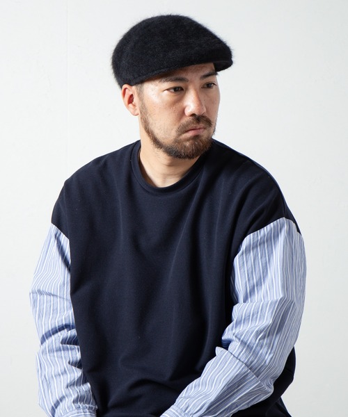 RACAL（ラカル）の「Angola Knit Hunting / アンゴラニットハンチング（ハンチング/ベレー帽・メンズ・ブラック/チャコールグレー・LARGE/MEDIUM）」の22枚目の写真