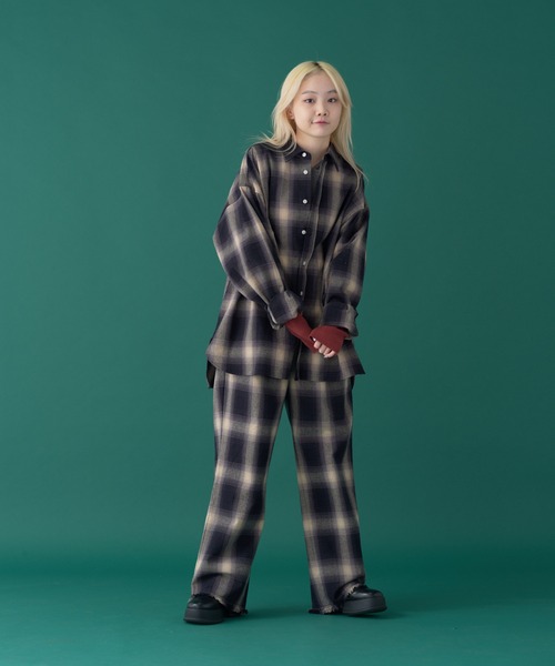 WHIMSIC（ウィムジック）の「【UNISEX】ブラッシュドオンブレチェック