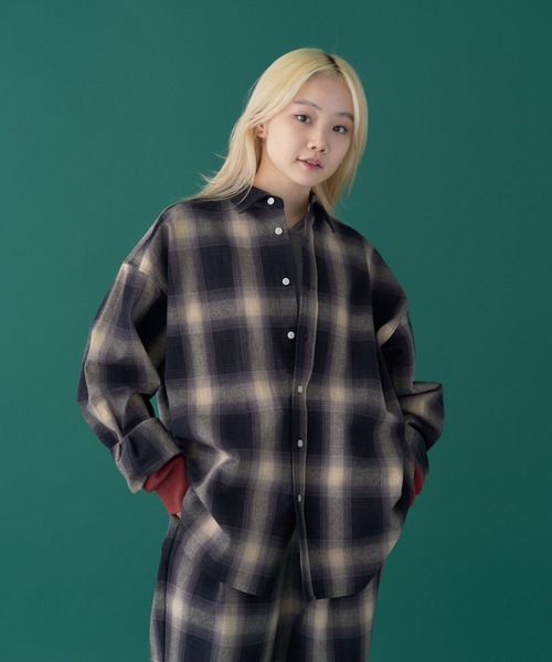 WHIMSIC（ウィムジック）の「【UNISEX】ブラッシュドオンブレチェック